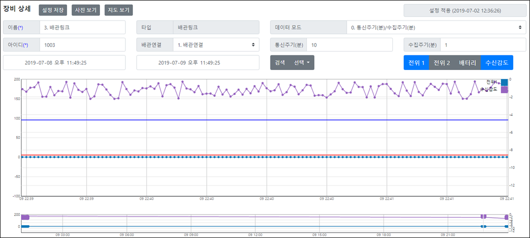 배관링크 상세 화면